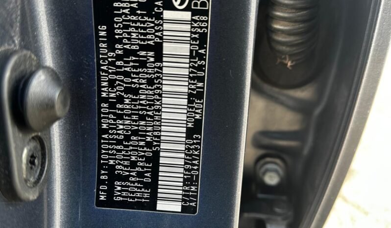 2019 Toyota Corolla SE full